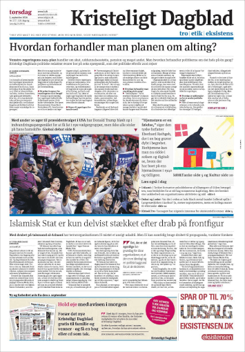 Kristeligt Dagblad forside